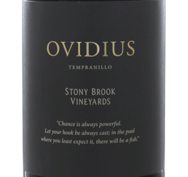 Stony Brook Vineyards Ovidius Tempranillo 2018 (Platter 4.5) - Click Image to Close